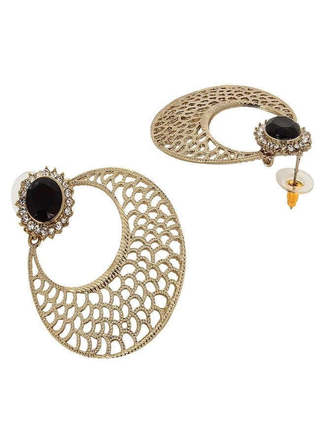 Shining Diva Latest Antique Traditional Dangle Earrings for Women and Girls (7775er) (Golden) - Image 4