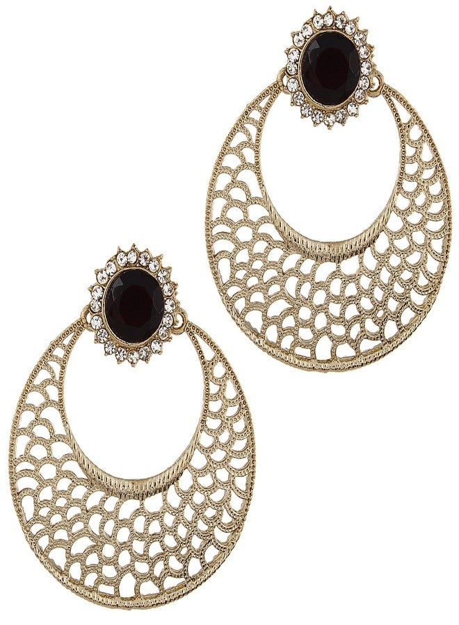 Shining Diva Latest Antique Traditional Dangle Earrings for Women and Girls (7775er) (Golden) - Image 1
