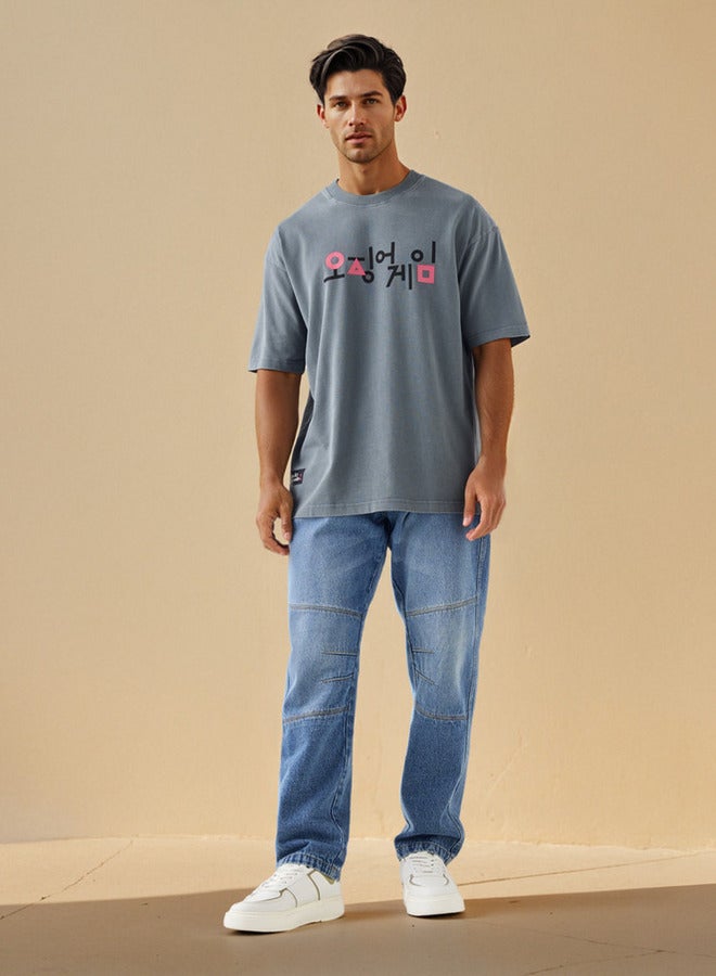 Splash FAV Squid Game Print T-shirt with Crew Neck and Short Sleeves - Image 2