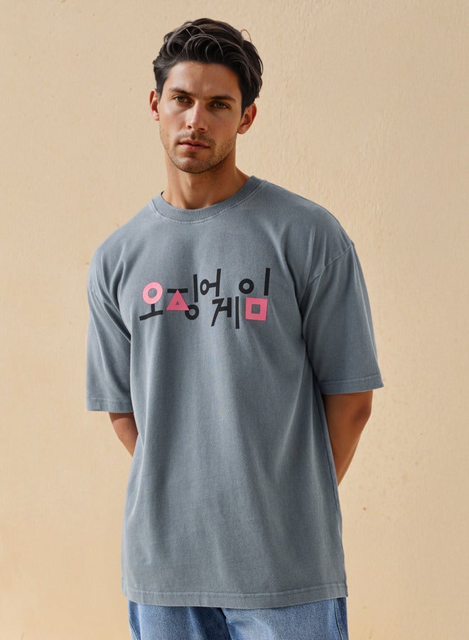 Splash FAV Squid Game Print T-shirt with Crew Neck and Short Sleeves - Image 1