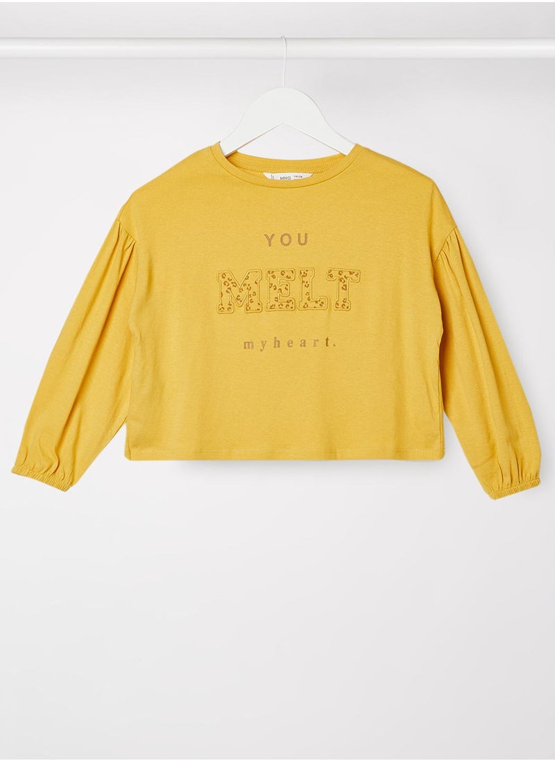 MANGO - Infant Slogan Print T-Shirt - Image 1