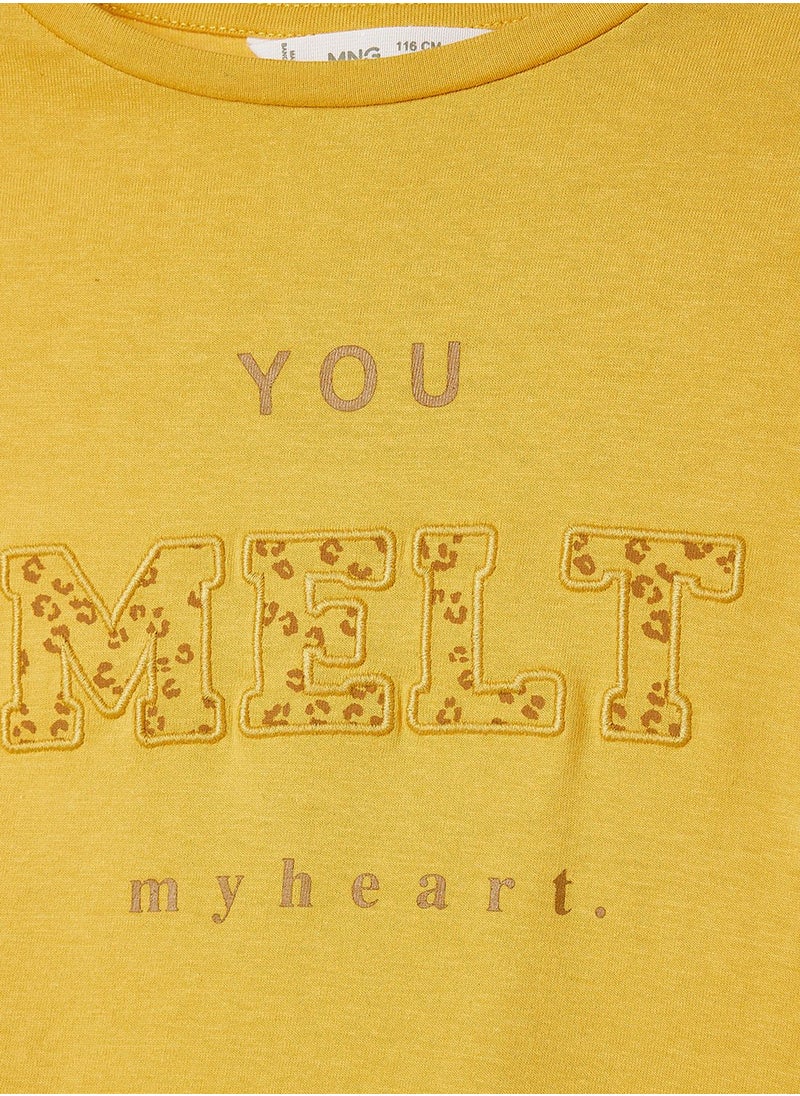 MANGO - Infant Slogan Print T-Shirt - Image 1