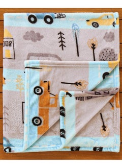 babyhug Babyhug Single Ply Mink Baby Blanket - City Print, Cozy, Travel-Friendly, Lightweight, 0-12M, 100x80cm  - Image 2