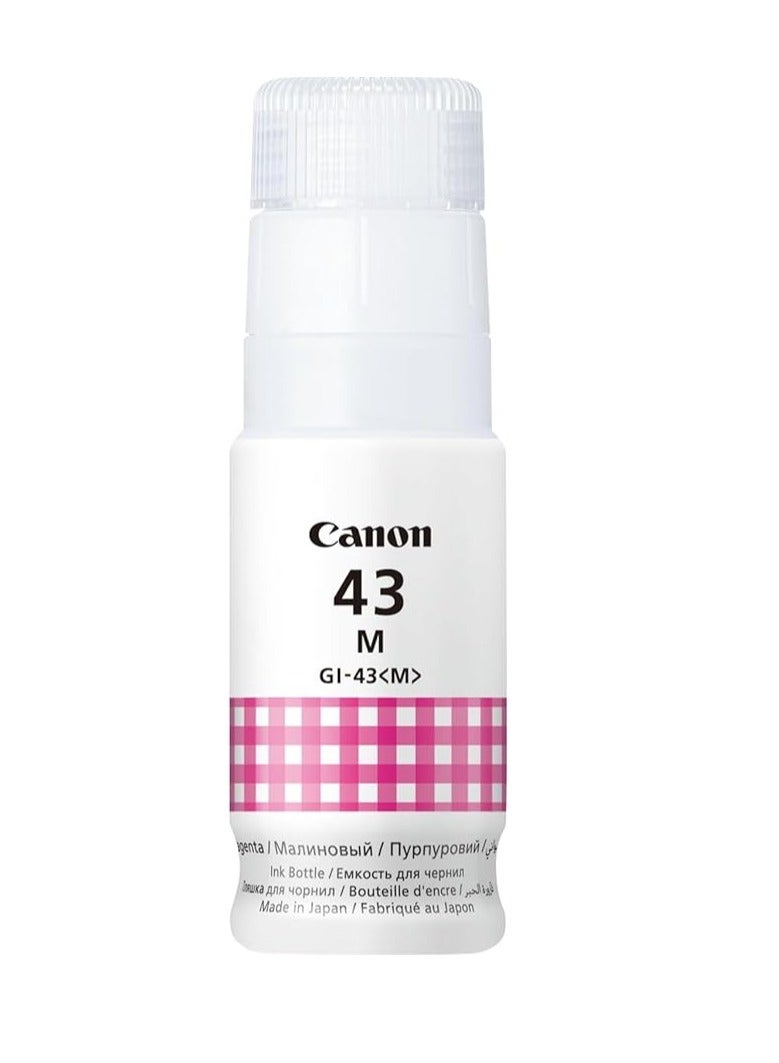 GI-43M, Magenta Ink Bottle, Prints Up to 3,800 Photos, 60 ml - Image 1