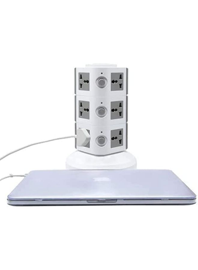 3 Layer Multi Socket 220V Tower Extension Electrical Outlet Lead with USB Ports 3M Cord and UK-Plug Power Strip Multi Charging Station  - Image 2