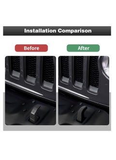 Excefore Car  Tow Hook, Bumper Tow Hook Covers, Front Bumper Tow Hook Rubber Sleeve Protectors, Compatible with Jeep Wrangler 4XE JL JK & Gladiator JT 2007-2024 (Black)  - Image 5