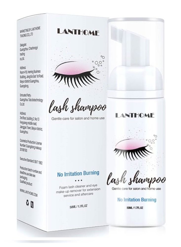 Lanthome Eyelashes Shampoo (50ml) Soft Eyelash Cleaning Graft Extension Eyelashes Mousse Foam For Women - Image 1