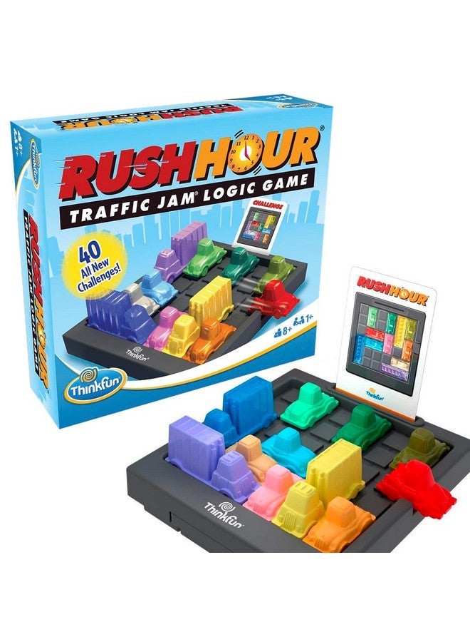 ثينك فان لعبة ThinkFun Rush Hour Traffic Jam Brain Game و STEM Toy للأولاد والبنات الذين تتراوح أعمارهم بين 8 سنوات وما فوق - الكثير من المرح مع أكثر من 20 جائزة فازت بها ، بائع دولي لأكثر من 20 عاما - Image 1