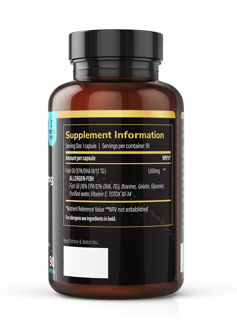 VITAPROS Omega 3 Fish Oil 1000 mg – High Strength EPA & DHA – Supports Heart, Brain & Vision Health – Essential Fatty Acids for Daily Wellness - Image 2