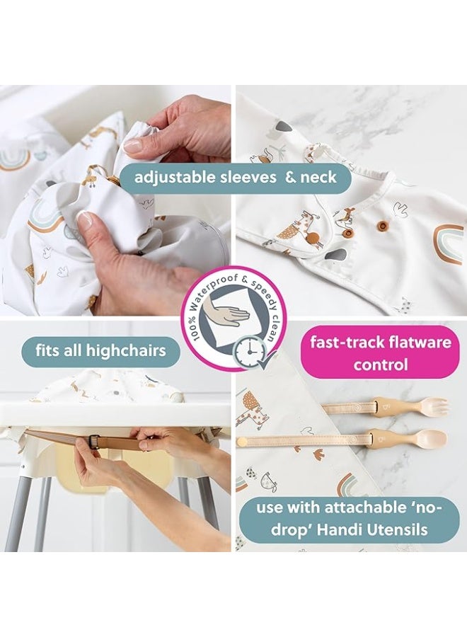 BIBaDO - Long Sleeve Baby Bibs - Babies & Toddlers 6-36 Months - Coverall Baby Led Weaning Bib - Easy Wipe, Soft & Waterproof - Image 4
