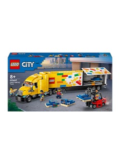 LEGO City Yellow Delivery Truck with Trailer Toy for 8 Plus Year Old Boys and Girls, Semitruck Lorry Model Set, Forklift and 4 Minifigures for Pretend Play, Fun Gift for Kids 60440 (1061 pieces)  - Image 2