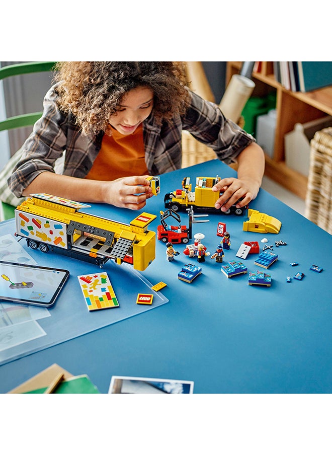 LEGO - City Yellow Delivery Truck with Trailer Toy for 8 Plus Year Old Boys and Girls, Semitruck Lorry Model Set, Forklift and 4 Minifigures for Pretend Play, Fun Gift for Kids 60440 (1061 pieces) - Image 1
