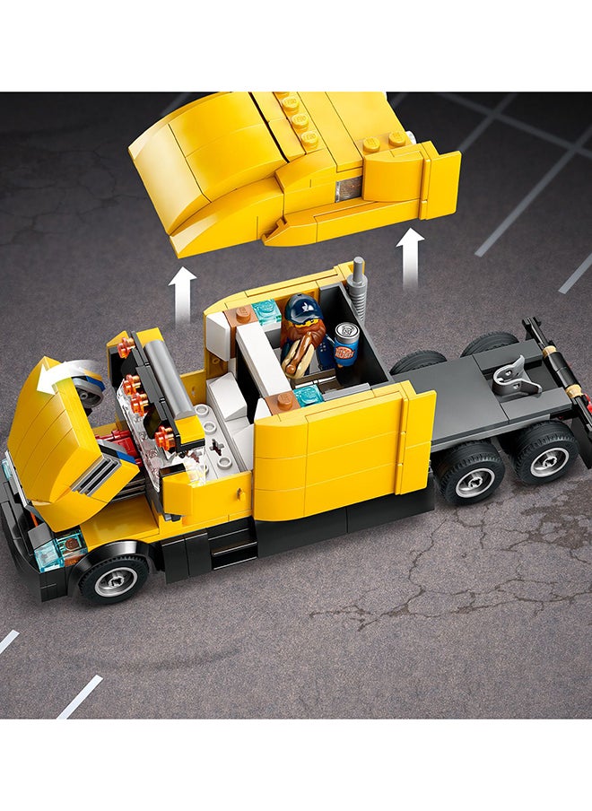 LEGO - City Yellow Delivery Truck with Trailer Toy for 8 Plus Year Old Boys and Girls, Semitruck Lorry Model Set, Forklift and 4 Minifigures for Pretend Play, Fun Gift for Kids 60440 (1061 pieces) - Image 1