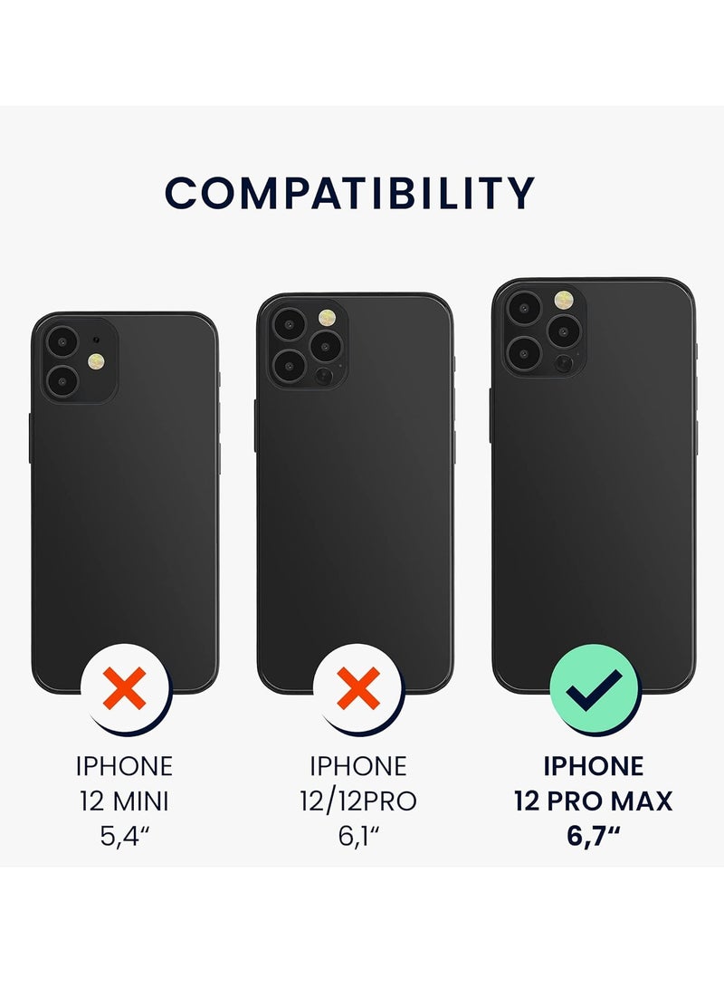بورتوني جراب iPhone 12 Pro Max من السيليكون السائل مضاد للخدش ومضاد لبصمات الأصابع غطاء واقي ناعم حريري الملمس ومقاوم للصدمات لهاتف Apple iPhone 12 Pro Max - Image 2