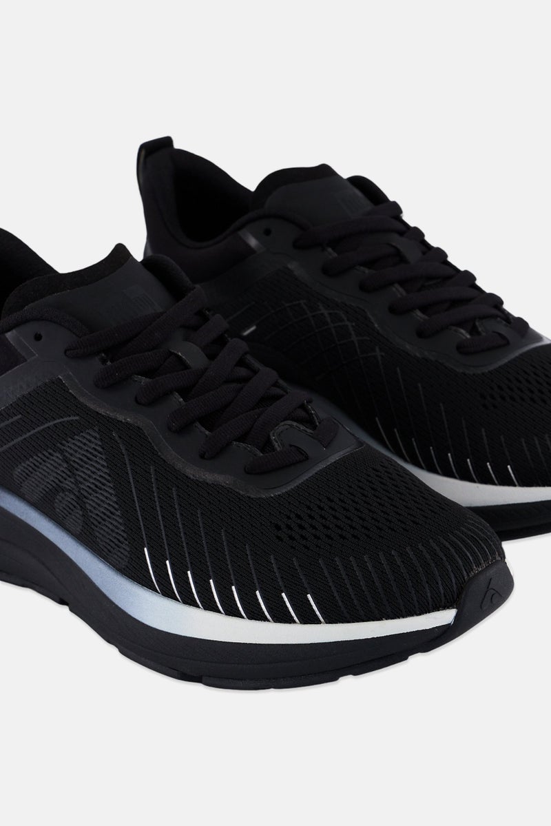 FitFlop أحذية جري نسائية مزودة بأربطة، سوداء - Image 2