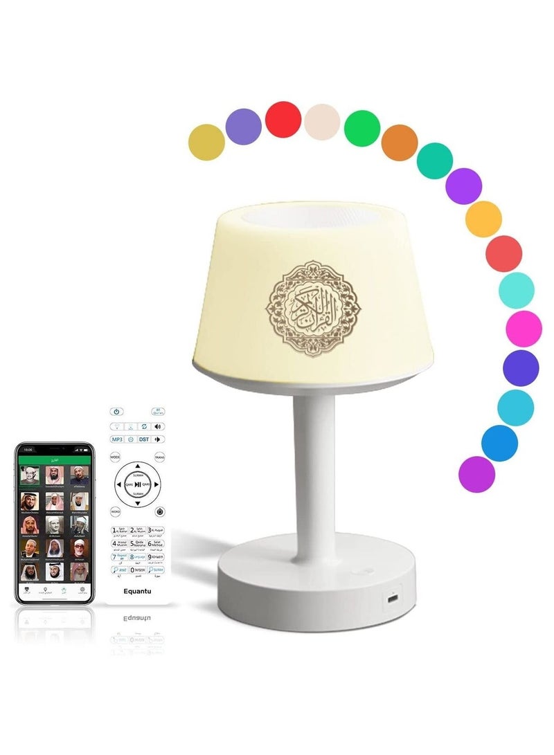 Table Lamp Quran Speaker - SQ917 Muslim Bluetooth Speaker Touch Lamp APP/Remote Control Night Light Desk Lamp for Kids , Ramadan Gifts Home Decoration Table Lamp  - Image 1
