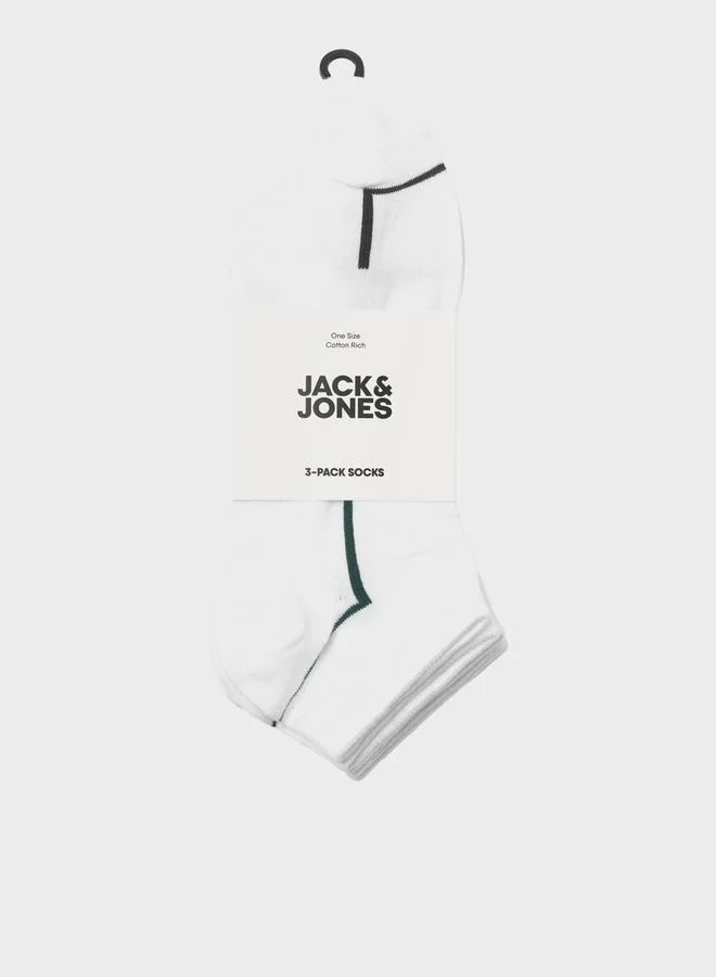 JACK & JONES Pack of 3 - Logo Print Crew Socks