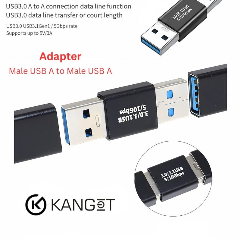Kanget ® Type C USB 3.0 to USB 3.1 Adapter - High-Speed Male-to-Male Converter for Data Transfer - Image 2
