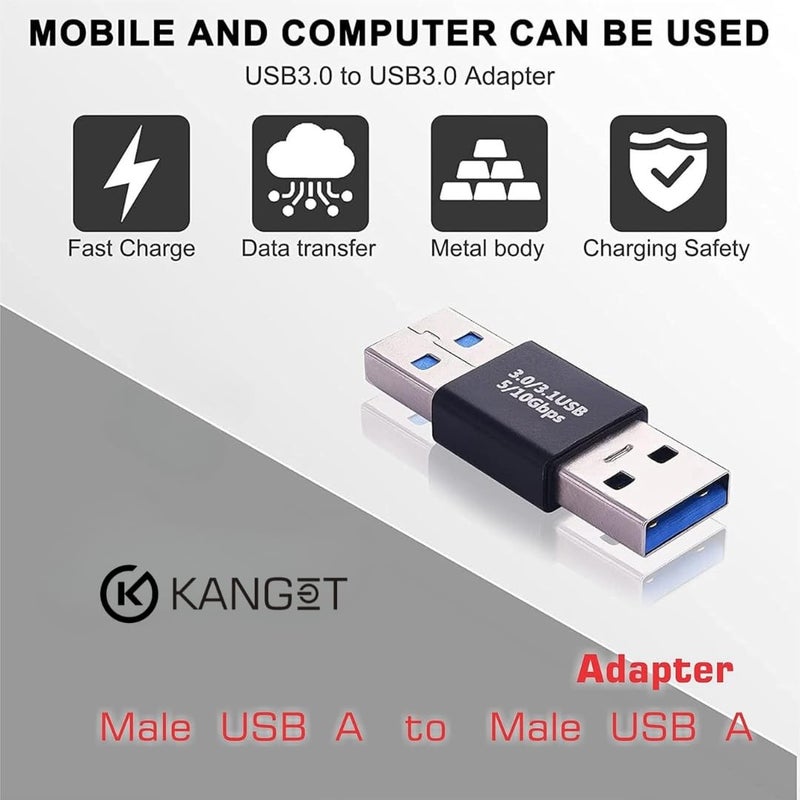 Kanget ® Type C USB 3.0 to USB 3.1 Adapter - High-Speed Male-to-Male Converter for Data Transfer - Image 4