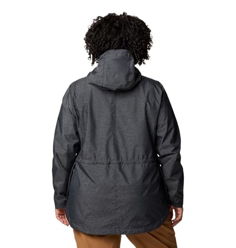 Columbia Womens Lillian Ridge II Waterproof Rain Jacket, Black, Large - Image 2
