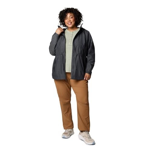 Columbia Womens Lillian Ridge II Waterproof Rain Jacket, Black, Large - Image 3