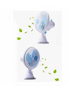 MODI Clip Electric Fan Mini Portable Shaking Head 2 Gear Home Desktop  - Image 2