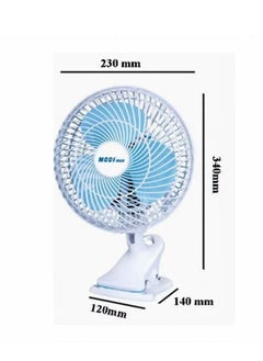 MODI Clip Electric Fan Mini Portable Shaking Head 2 Gear Home Desktop  - Image 5