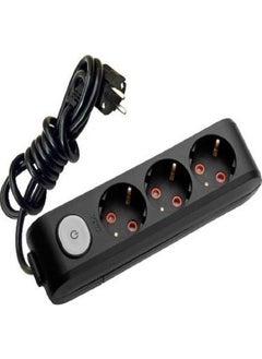 Yakoled 3 Way Extension Socket with Viko Switch Black 5 Meters 