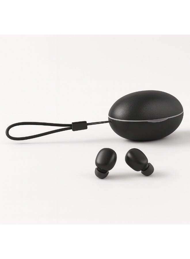 Colored Beans Y7 TWS Earphones - Mini Design - Type-C Charging - High-Quality Audio-BLACK - Image 2