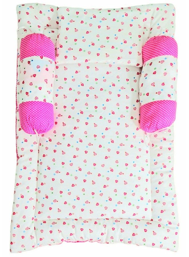 Brandonn مجموعة هدايا من أغطية السرير القطنية للأطفال حديثي الولادة مع مجموعة من 3 وسائد - Image 2