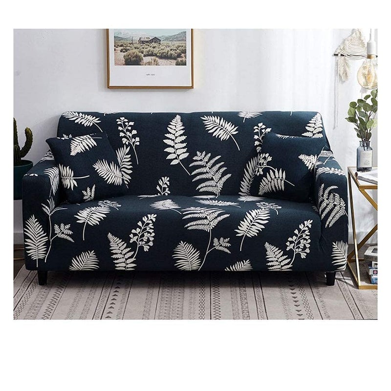 A CUBE LUXURY SOLUTIONS A CUBE LUXURY SOLUTIONS Universal 3 Seater Sofa Cover Big Elasticity Cover for Couch Flexible Stretch Sofa Slipcover Four Seater Polyester Spandex Green  - Image 1