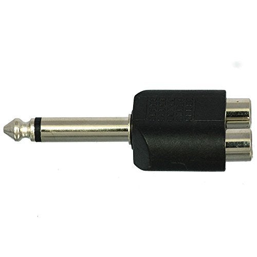 CESS 6.35mm Mono Male to Dual RCA Female Splitter Adapter, 2 Pack - Image 3