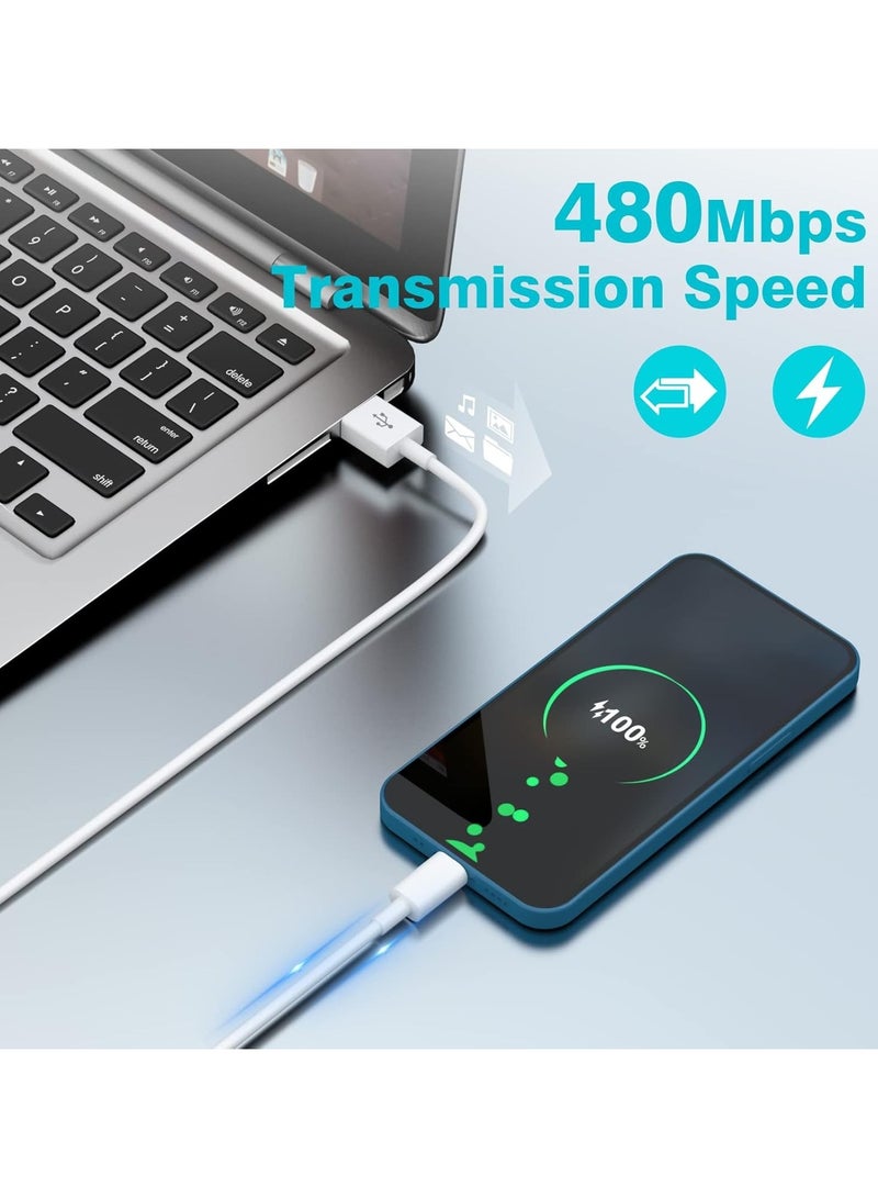 كابل USB-C، عبوتان بطول 6 أقدام / 1.8 متر، من USB A إلى USB C، كابل شحن سريع من نوع USB Type-C، متوافق مع Samsung Galaxy S23 وS22 وS21 وS20 وS9، وNote 10 و9 و8، وiPhone 15 و16، وGoogle Pixel، وOnePlus، وغيرها. - Image 5