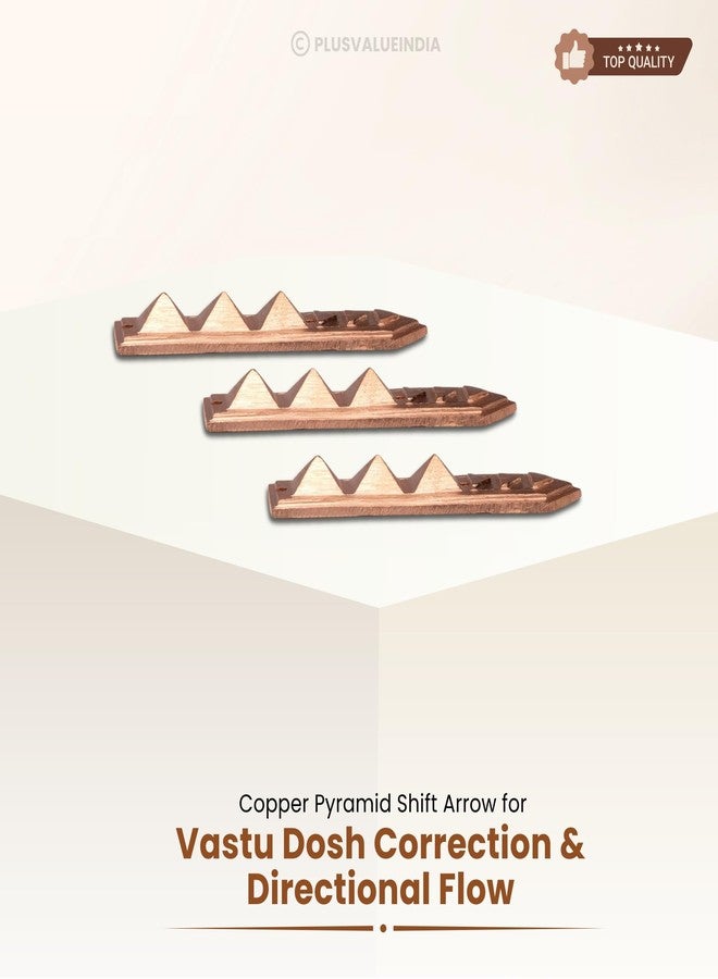 Plus Value سهم تحويل هرمي نحاسي من نوع فاستو ذو قيمة عالية لتغيير اتجاه المطبخ، الباب الرئيسي، المدخل، الحمام، غرفة النوم | أداة تصحيح الاتجاه للمنزل، المكتب، المحل، المصنع | قطعة واحدة - Image 3
