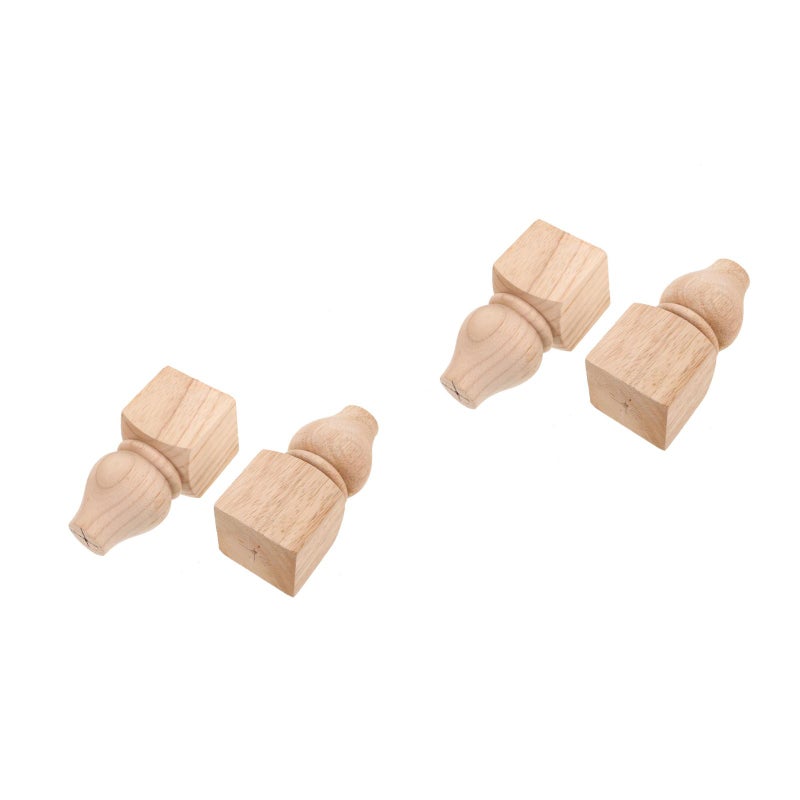 4 pcs Furniture Legs Replacement Sofa Feet Wood Unfinished Bun Feet For Sofa Couch Legs For Chair Ottoman Cabinet - Image 1