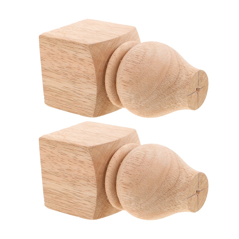 4 pcs Furniture Legs Replacement Sofa Feet Wood Unfinished Bun Feet For Sofa Couch Legs For Chair Ottoman Cabinet - Image 5