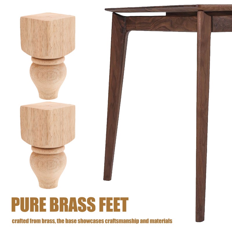 4 pcs Furniture Legs Replacement Sofa Feet Wood Unfinished Bun Feet For Sofa Couch Legs For Chair Ottoman Cabinet - Image 2