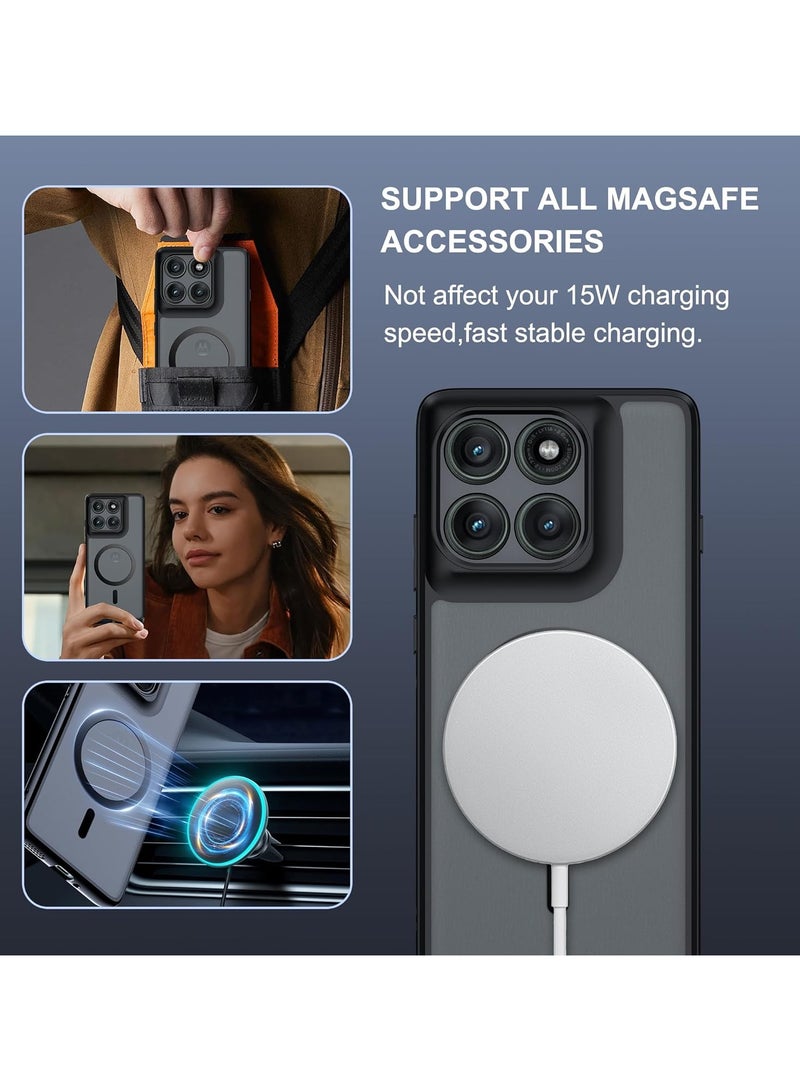 general Case Compatible with Motorola Moto Edge 60 Pro, Mag-Safe Compatible, Shock Protection, Yellowing Resistant, Magnetic Classic Hybrid Case - Image 3
