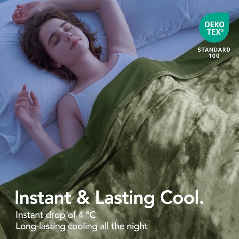 Topcee Cooling Throw Blanket for Hot Sleepers,Arc-Chill Q-Max >0.5 Cool Fiber,100% Oeko-Tex Certified Lightweight Summer Cool Blanket for Travel/Outdoor Ultra Cold Breathable,50''x70'' - Image 2