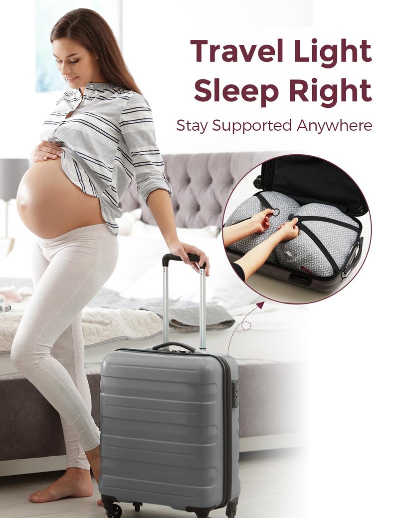 Momcozy Momcozy Portable Pregnancy Pillow for Sleeping, Grey  - Image 3