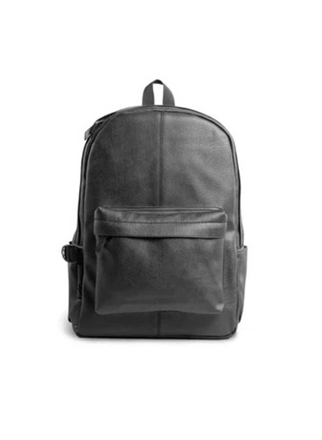 شنطة لابتوب جلد مبطنة – تصميم عصري بجيب أمامي وجيوب جانبية - أسود - Image 3