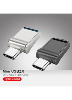 ماركة غير محددة Mobile Phone U Disk TYPE-C Mini Rotating Dual-purpose U Disk 2.0 Expansion 2TB 3.0 64GB 128GB-Color:Dark Gray-Capacity:64g To 2t  - Image 3