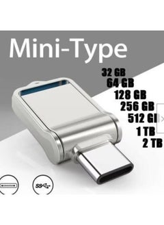 ماركة غير محددة Mobile Phone U Disk TYPE-C Mini Rotating Dual-purpose U Disk 2.0 Expansion 2TB 3.0 64GB 128GB-Color:Dark Gray-Capacity:64g To 2t  - Image 4