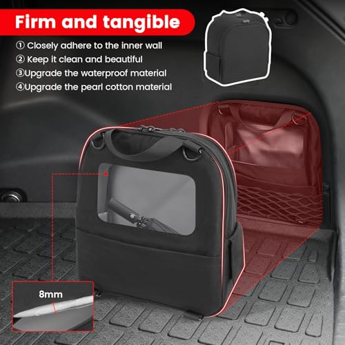 HPEVA 3rd Gen Upgrade RAV4 Trunk Cubby Bag Organizer with Clear Window,Small Cargo Side Pocket Compatible with Toyota Rav4 2025 2024 2023 2022 2021 2020 2019 Storage Emergency Backpack for Empty Hole - Image 5