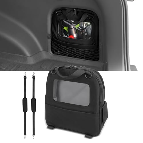HPEVA 3rd Gen Upgrade RAV4 Trunk Cubby Bag Organizer with Clear Window,Small Cargo Side Pocket Compatible with Toyota Rav4 2025 2024 2023 2022 2021 2020 2019 Storage Emergency Backpack for Empty Hole - Image 1