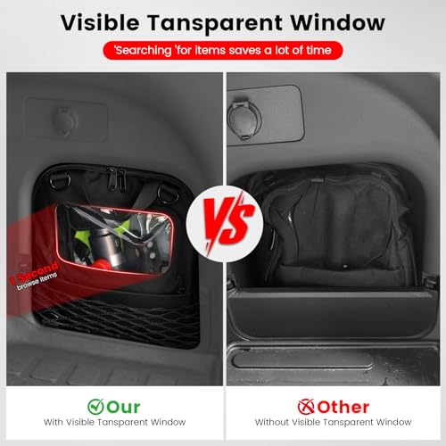 HPEVA 3rd Gen Upgrade RAV4 Trunk Cubby Bag Organizer with Clear Window,Small Cargo Side Pocket Compatible with Toyota Rav4 2025 2024 2023 2022 2021 2020 2019 Storage Emergency Backpack for Empty Hole - Image 4