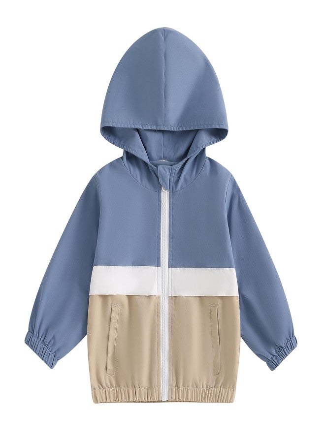 MERSARIPHY Toddler Boy Hoodies Baby Boy Jacket Lightweight Pocket Zip Up Hooded Jackets Baby Fall Winter Outwear (Blue, 12-18 Months) - Image 1