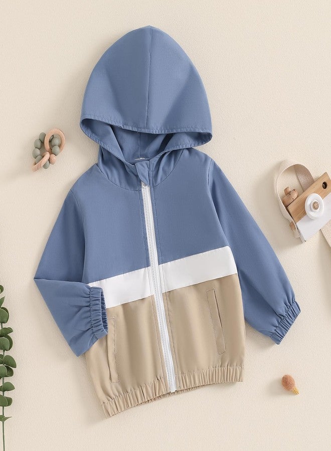 MERSARIPHY Toddler Boy Hoodies Baby Boy Jacket Lightweight Pocket Zip Up Hooded Jackets Baby Fall Winter Outwear (Blue, 12-18 Months) - Image 3