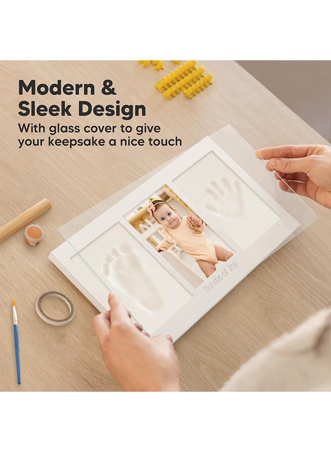 meayul Baby Hand and Foot Casting Kit, Keepsake Frame for Newborn Boys and Girls, Non-Toxic Clay Baby Picture Frame, Great for Baby Shower Gifts & Nursery Decor, Ideal Baby Handprint and Footprint Maker Kit for Boys and Girls - Image 4