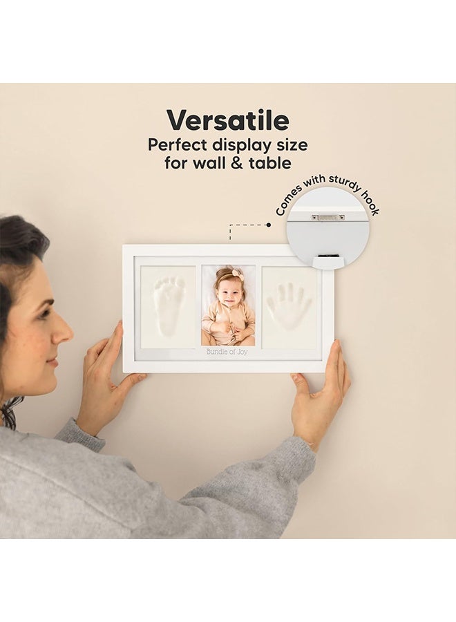 meayul Baby Hand and Foot Casting Kit, Keepsake Frame for Newborn Boys and Girls, Non-Toxic Clay Baby Picture Frame, Great for Baby Shower Gifts & Nursery Decor, Ideal Baby Handprint and Footprint Maker Kit for Boys and Girls - Image 5